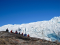 Some of the team out by the edge of the ice sheet, before transport to the NEEM station. Photo by Tyler Jones, 2012.