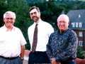 Past and present INSTAAR Directors Pat Webber, James Syvitski, and Mark Meier atop the University Memorial Center at the NSF Arctic System Science (ARCSS) party, 1995.