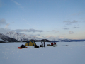 Base camp in the evening
