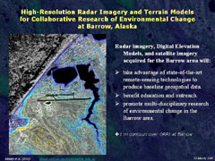 High Resolution Imagery and DEM s for Barrow Alaska