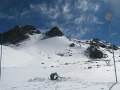 Digging a snow pit, Cerros de Vega Negra. Photo: Dominik Schneider.