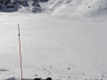Digging a snow pit to sample the snow, Cajon de Maipo. Photo: Alia Lauren Khan.