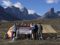 The team at Camp Spire. This marks the 43rd year that INSTAAR has mounted field campaigns on Baffin Island. Photo by Matthew Kennedy of Earth Vision Trust.