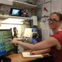 V. Morris runs system she helped develop to pull super-hi-res climate records out of ice cores, yeah! http://instaar.colorado.edu/research/projects/wais-divide-ice-coring/ #GirlsWithToys