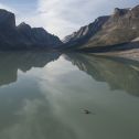 Coring South America Lake on Baffin Island. Photo credit: Matt Kennedy, Earth Vision Trust.